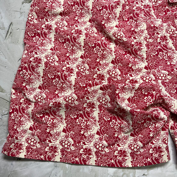 Tailorbyrd Red Sea Turtles Swim Trunks SIZE L Floral Board Shorts Liner Pockets - Picture 11 of 12